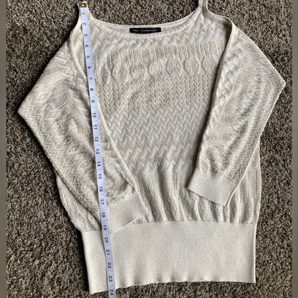 White House Black Market Cream Sweater - Picture 3 of 7